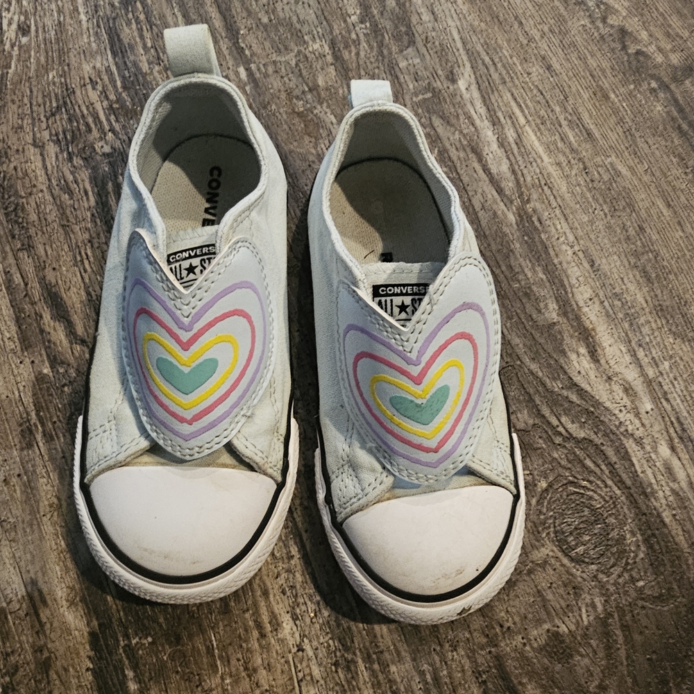 Converse Kids' Heart Slip-On Shoes - White